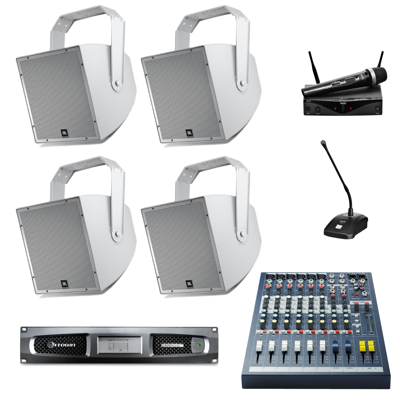 Outdoor Athletic Field Sound System Bundle (Grey)